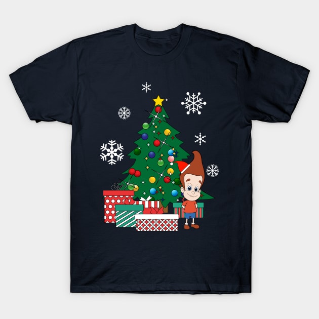 Jimmy Neutron Around The Christmas Tree T-Shirt by Nova5